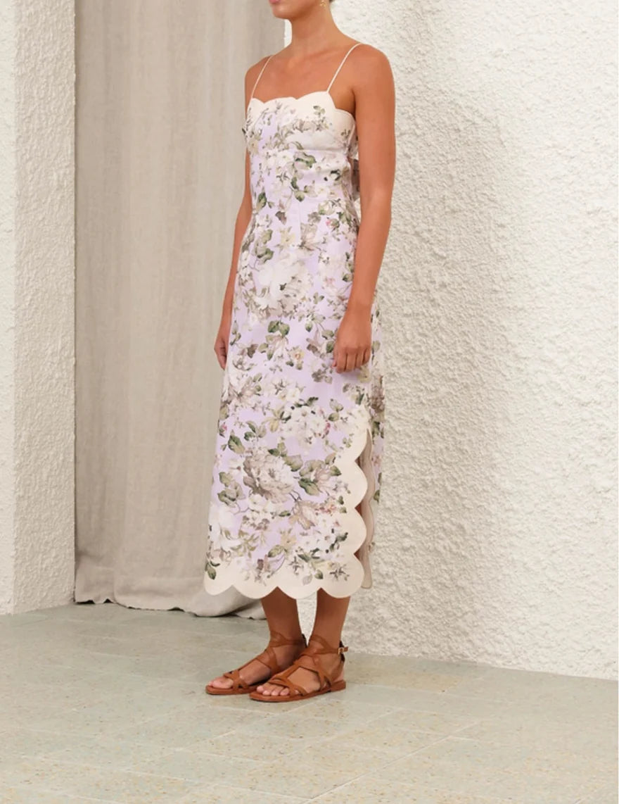 ACACIA SCALLOP MIDI DRESS