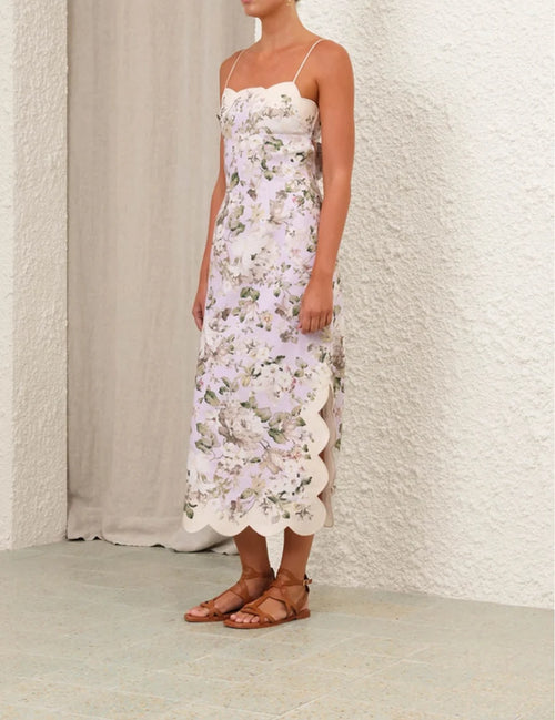 ACACIA SCALLOP MIDI DRESS