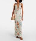 ROISIN HALTER MIDI DRESS IN BLOOM FLORAL