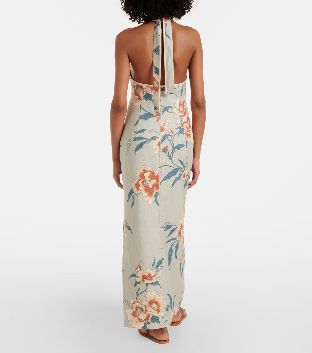 ROISIN HALTER MIDI DRESS IN BLOOM FLORAL