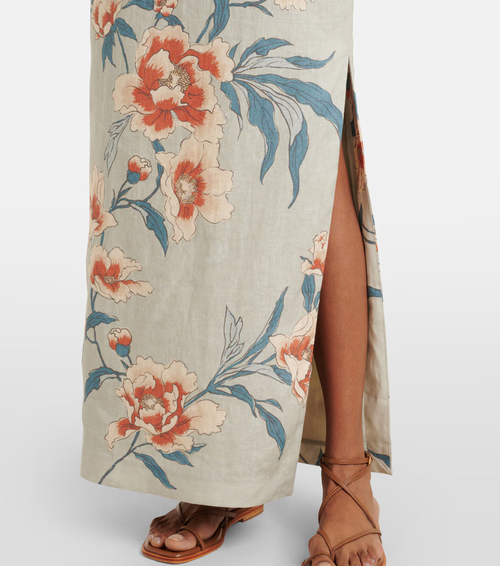 ROISIN HALTER MIDI DRESS IN BLOOM FLORAL