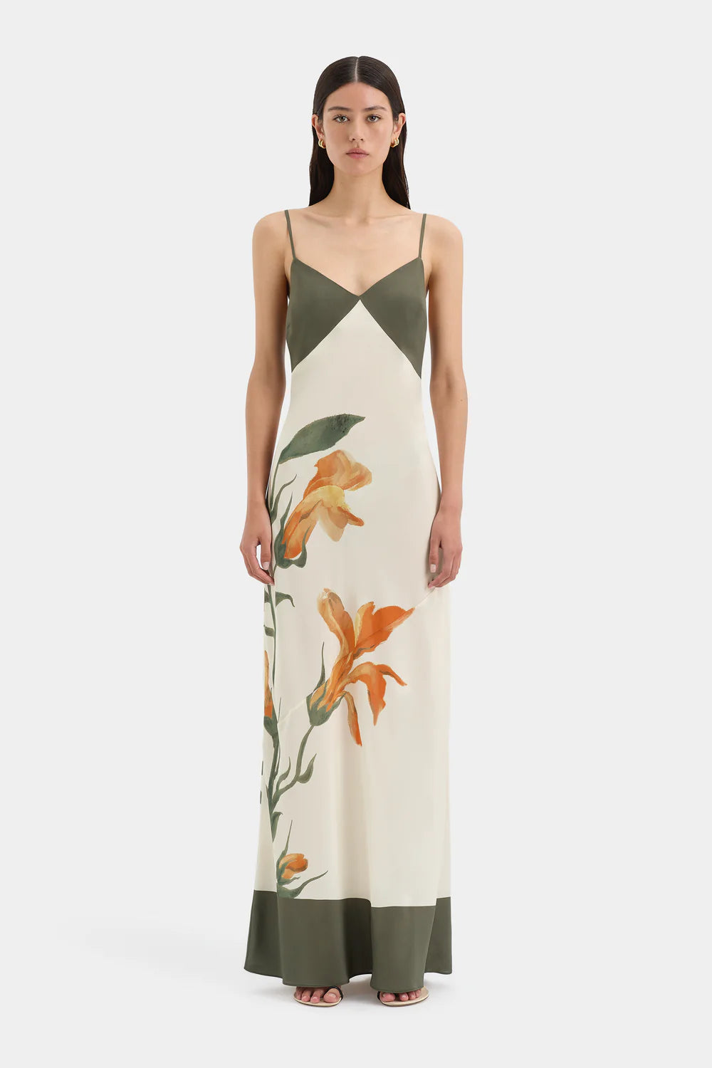 CONSTANCE V NECK SLIP DRESS