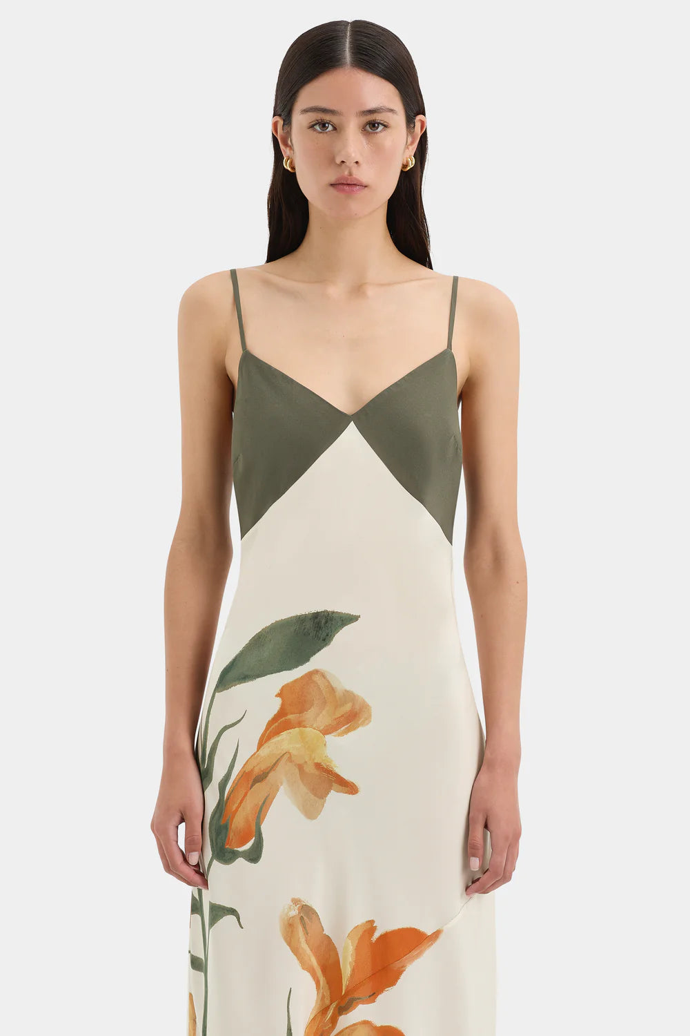 CONSTANCE V NECK SLIP DRESS