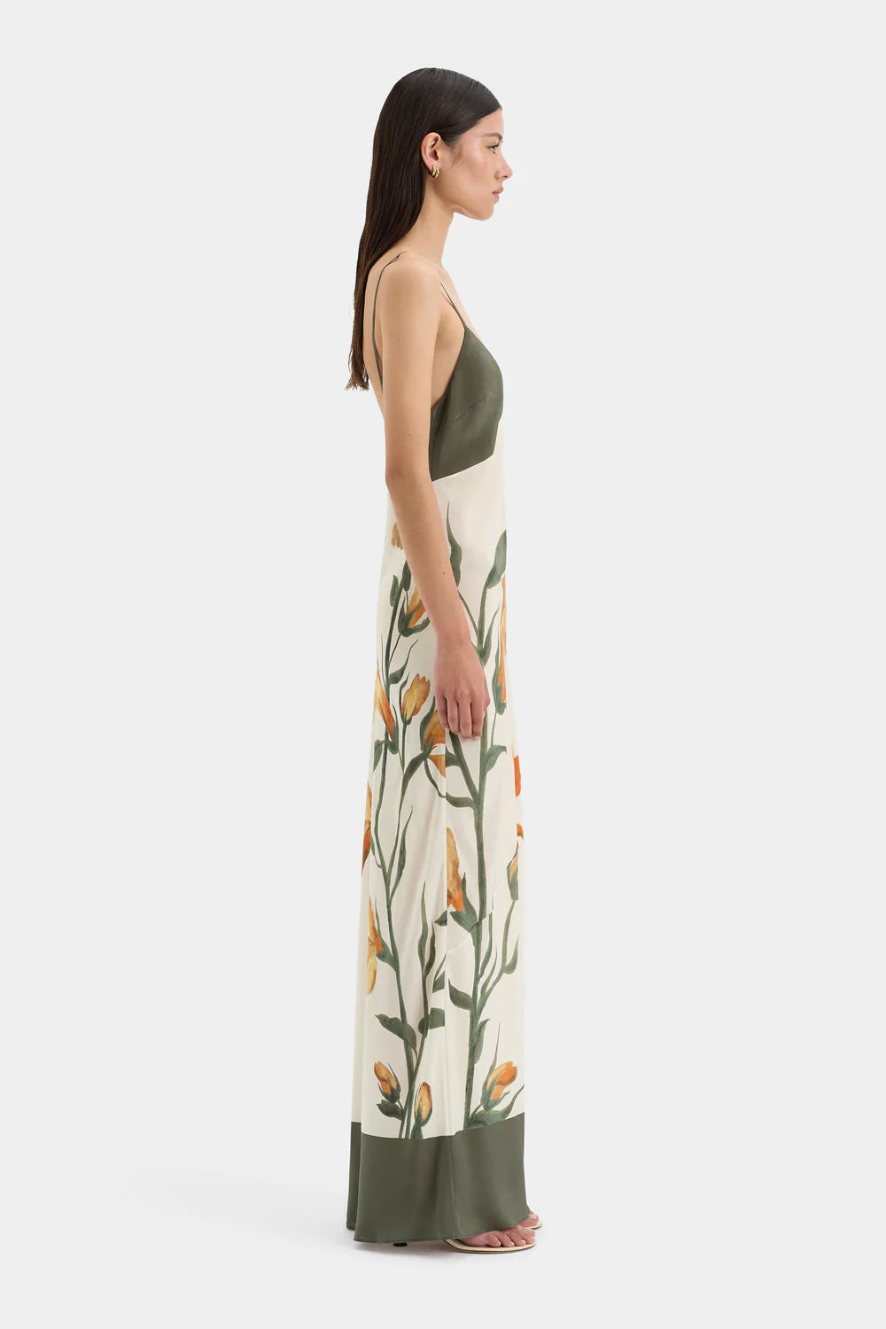CONSTANCE V NECK SLIP DRESS